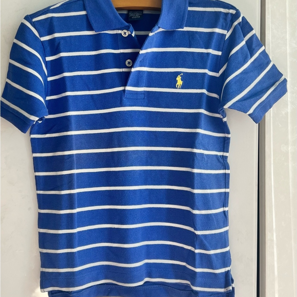 Polo by Ralph Lauren Blue and White Striped Polo Shirt